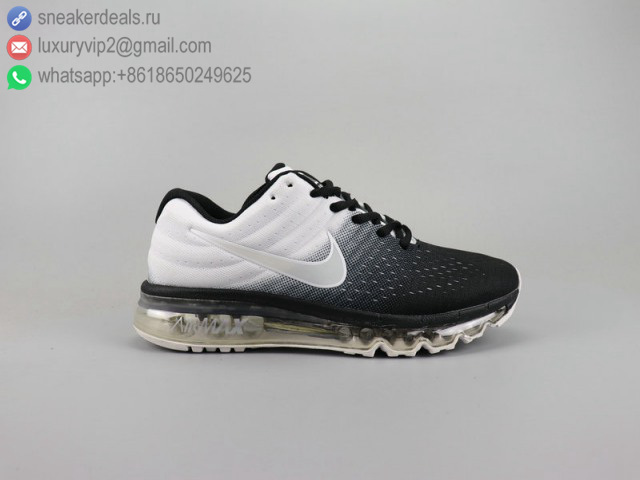 NIKE AIR MAX 2017 FADING BLACK WHITE UNISEX RUNNING SHOES